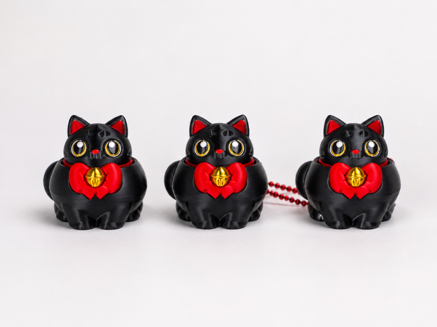 Lucky Bell Cat Clicker Keychain