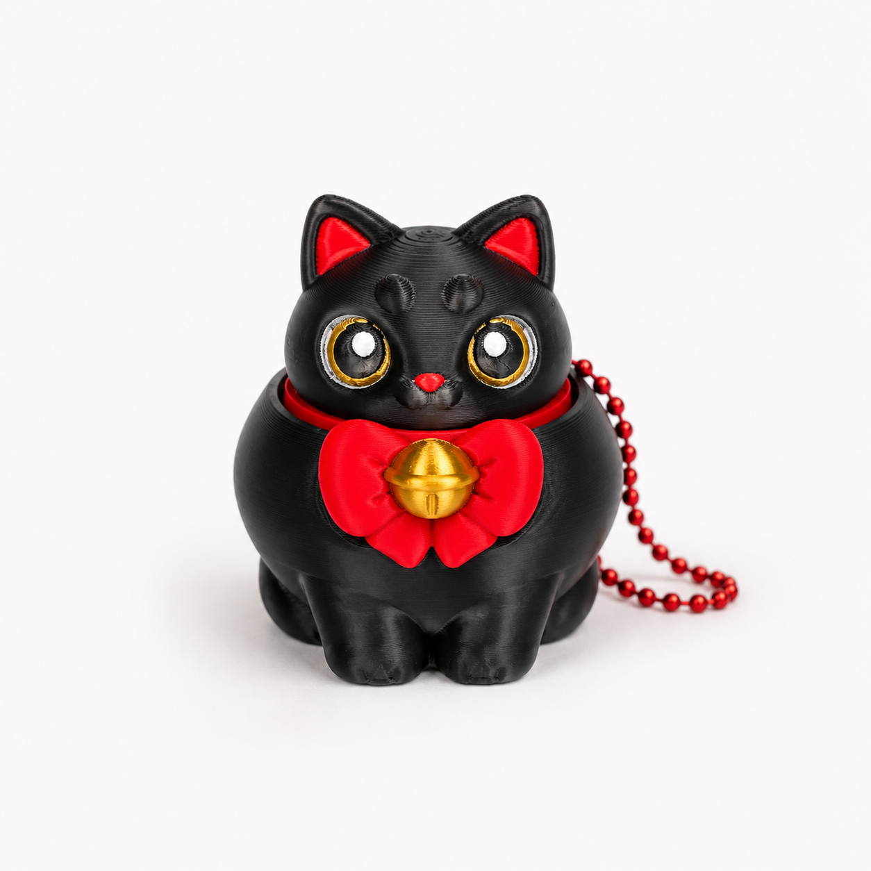 Lucky Bell Cat Clicker Keychain