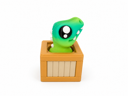 Tiny Dino Crate Clicker Keychains 🦖