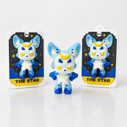 The Star Tarot Card Double Clicker | Magnetic Flexi Fidget Clicker | Goth Kawaii Keychain✨
