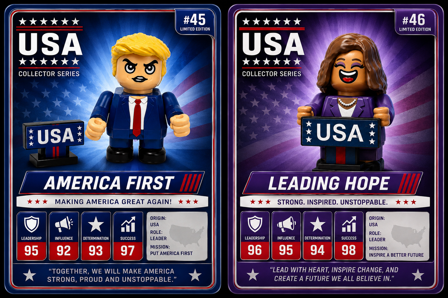 USA Collector Brick Inspired Figures- Limited Edition Collectibles🇺🇸