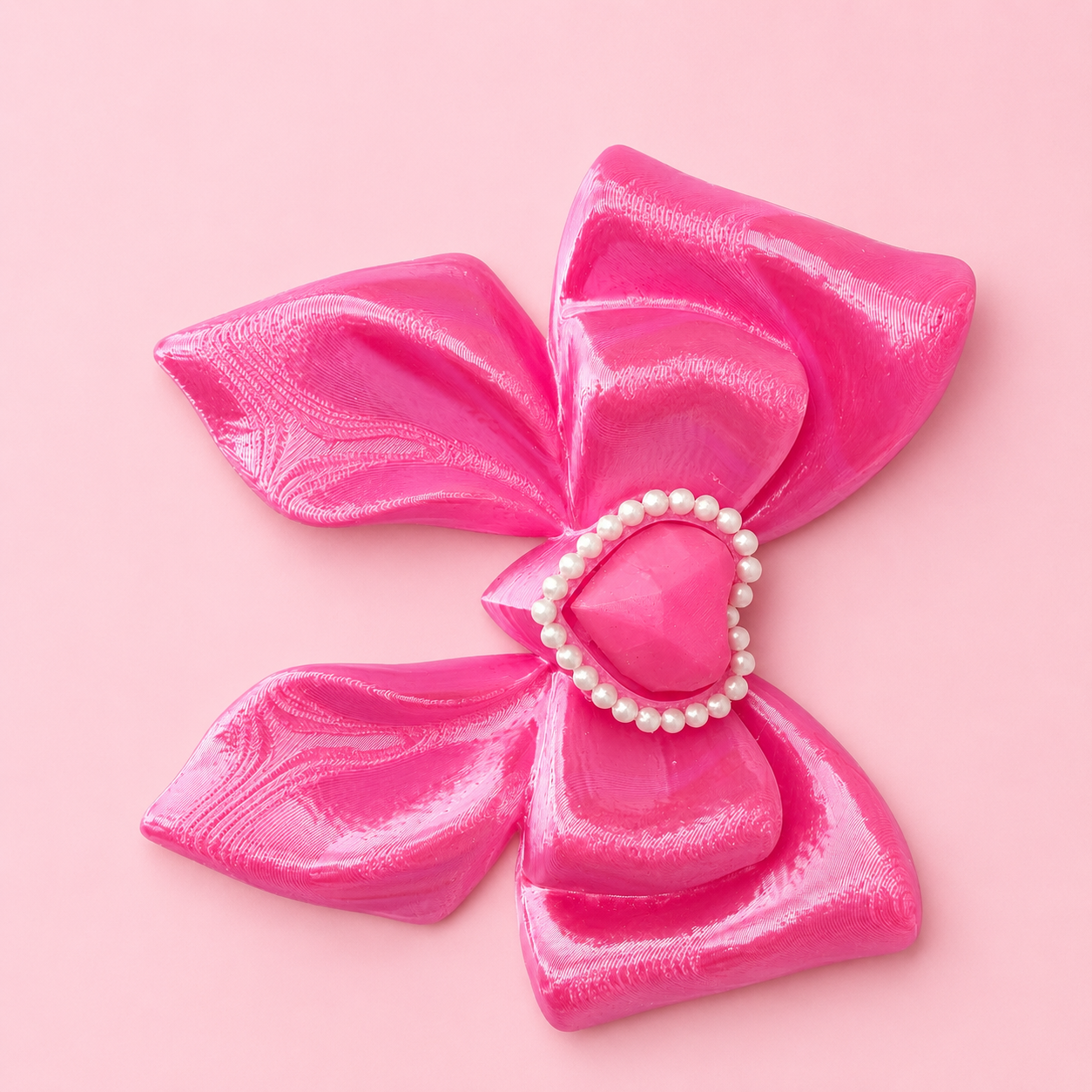 🎀 Kawaii Heart Bow Clicker Keychain 🎀