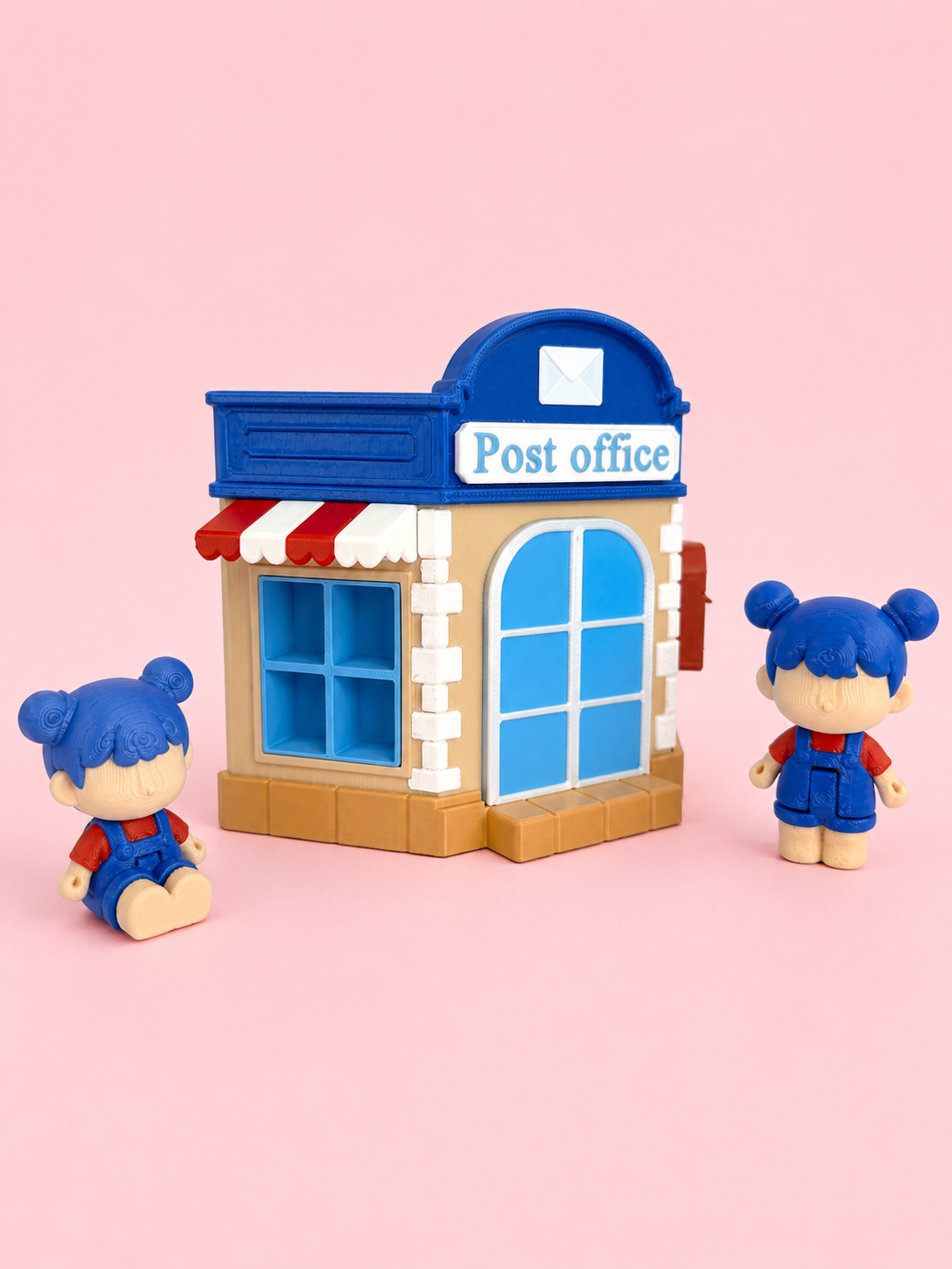 🇺🇸💌 Sweet Town USA Post Office Playset | Kawaii Americana Miniature with Postal Girl