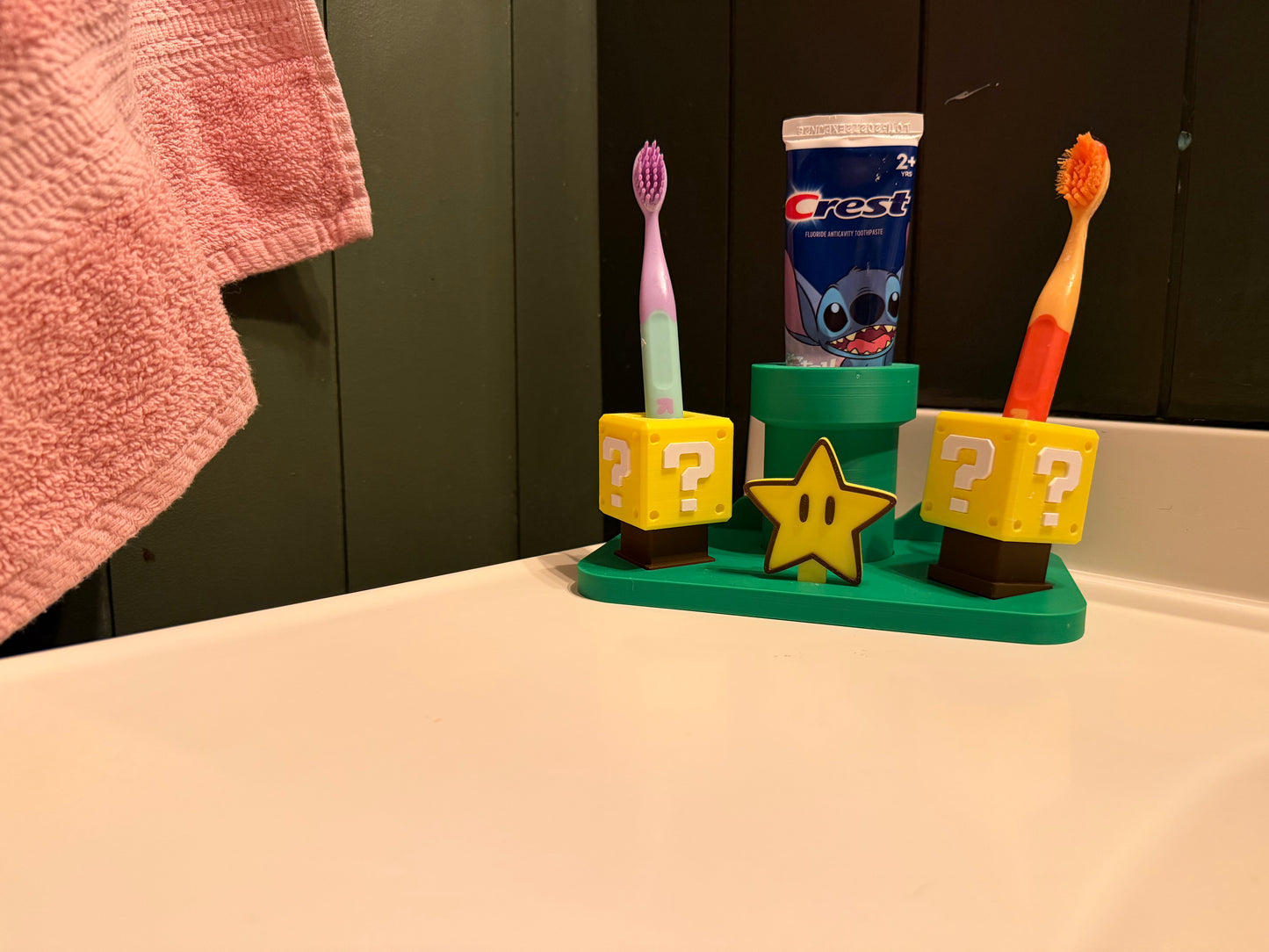 Mario Inspired 2 Toothbrush Holder