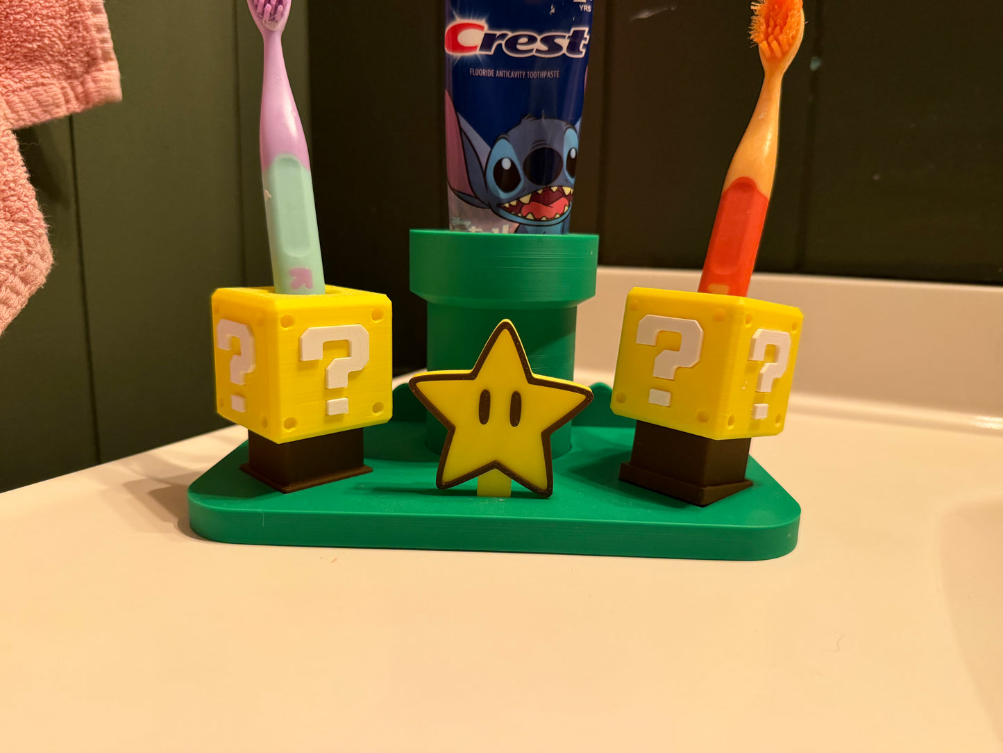 Mario Inspired 2 Toothbrush Holder