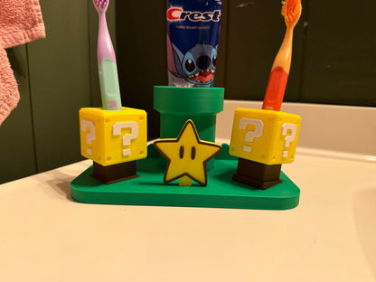 Mario Inspired 2 Toothbrush Holder