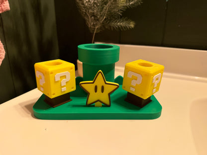Mario Inspired 2 Toothbrush Holder