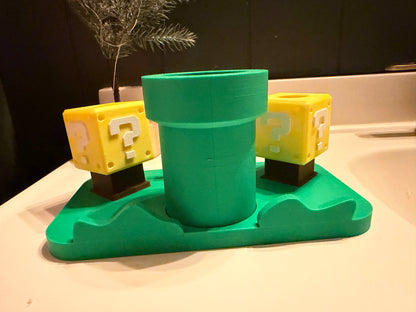 Mario Inspired 2 Toothbrush Holder