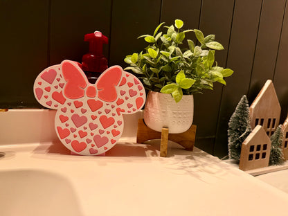 Valentines Girl Mouse With hearts Bath and Body Inspired Soap Holder