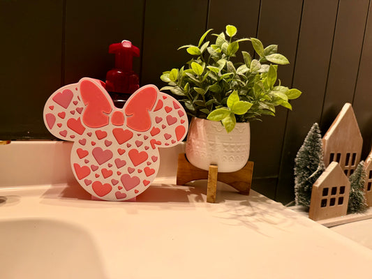 Valentines Girl Mouse With hearts Bath and Body Inspired Soap Holder