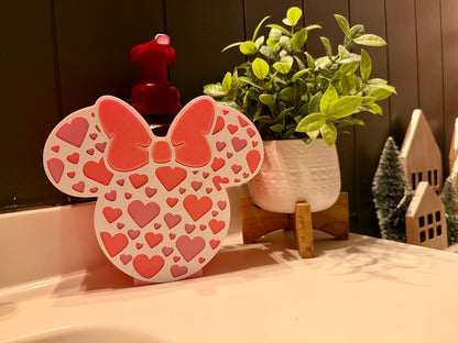 Valentines Girl Mouse With hearts Bath and Body Inspired Soap Holder