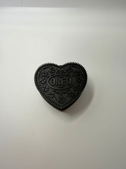 Oreo Cookie Heart Clicker Keychain