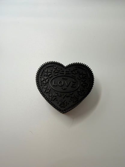 Oreo Cookie Heart Clicker Keychain