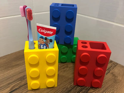 Brick Building Block  Tooth Brush Holder