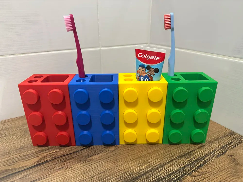 Brick Building Block  Tooth Brush Holder
