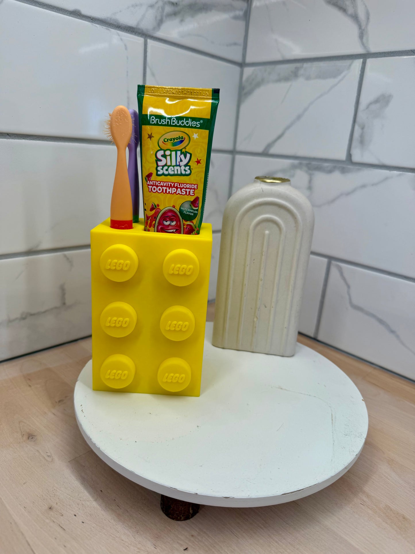 Brick Building Block  Tooth Brush Holder