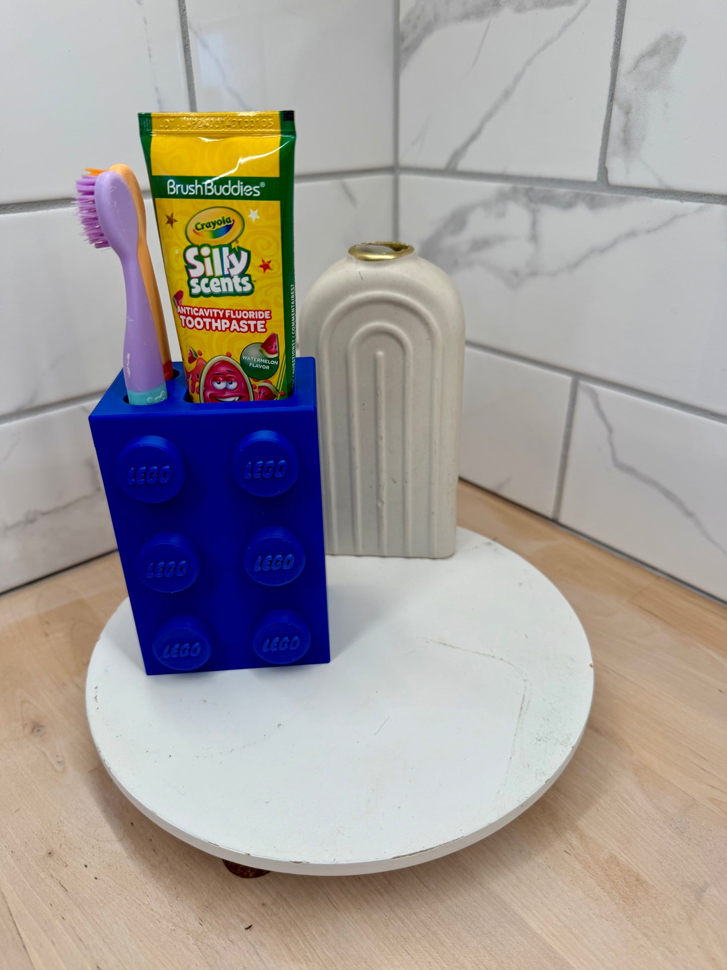 Brick Building Block  Tooth Brush Holder