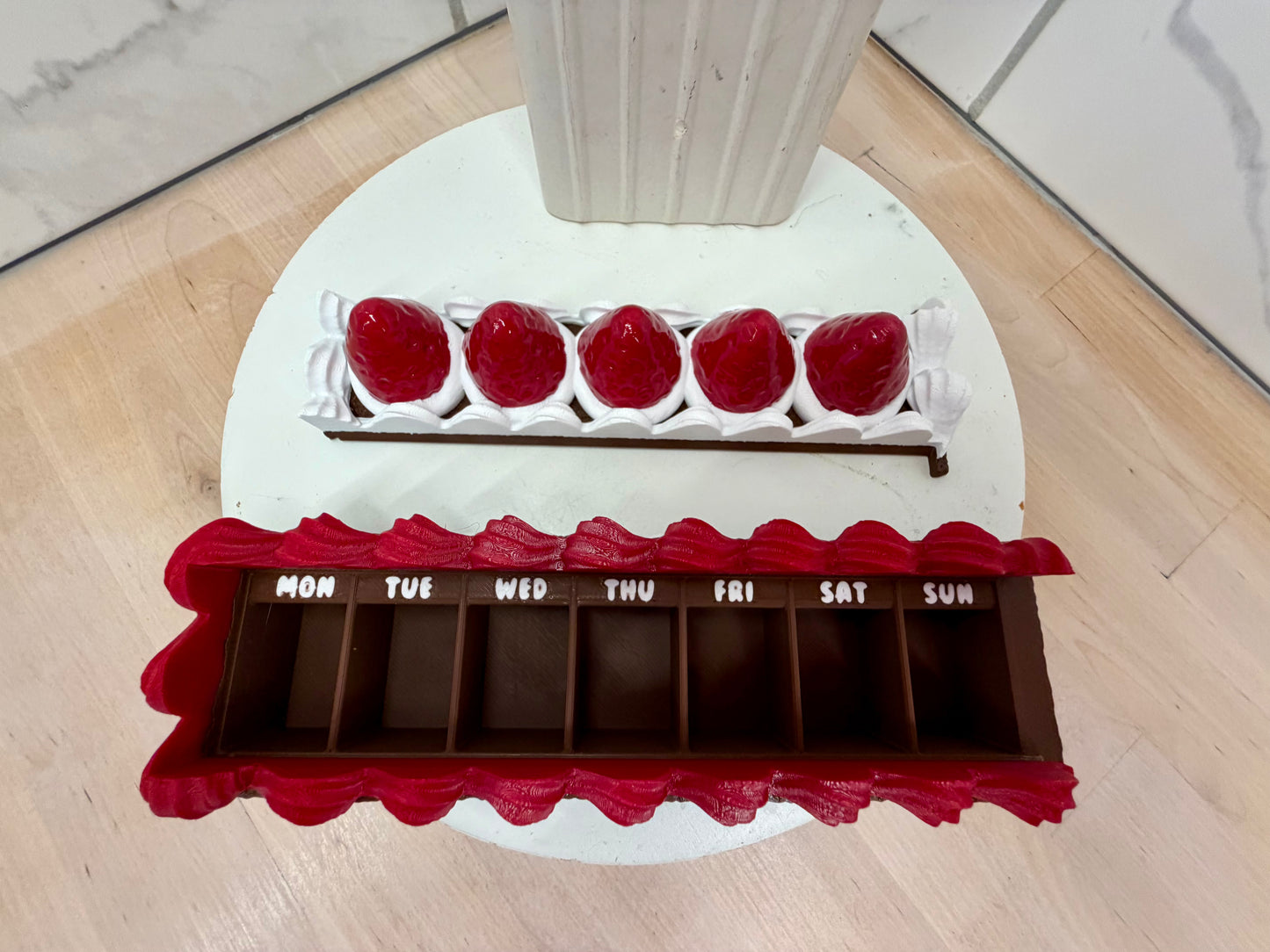 Strawberry Or Blueberry Cake Weekly Pill Case