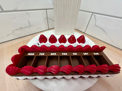 Strawberry Or Blueberry Cake Weekly Pill Case