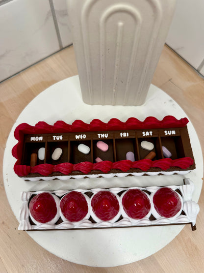 Strawberry Or Blueberry Cake Weekly Pill Case