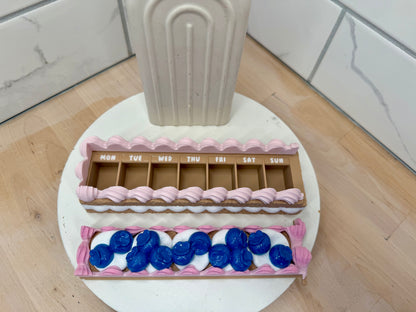 Strawberry Or Blueberry Cake Weekly Pill Case