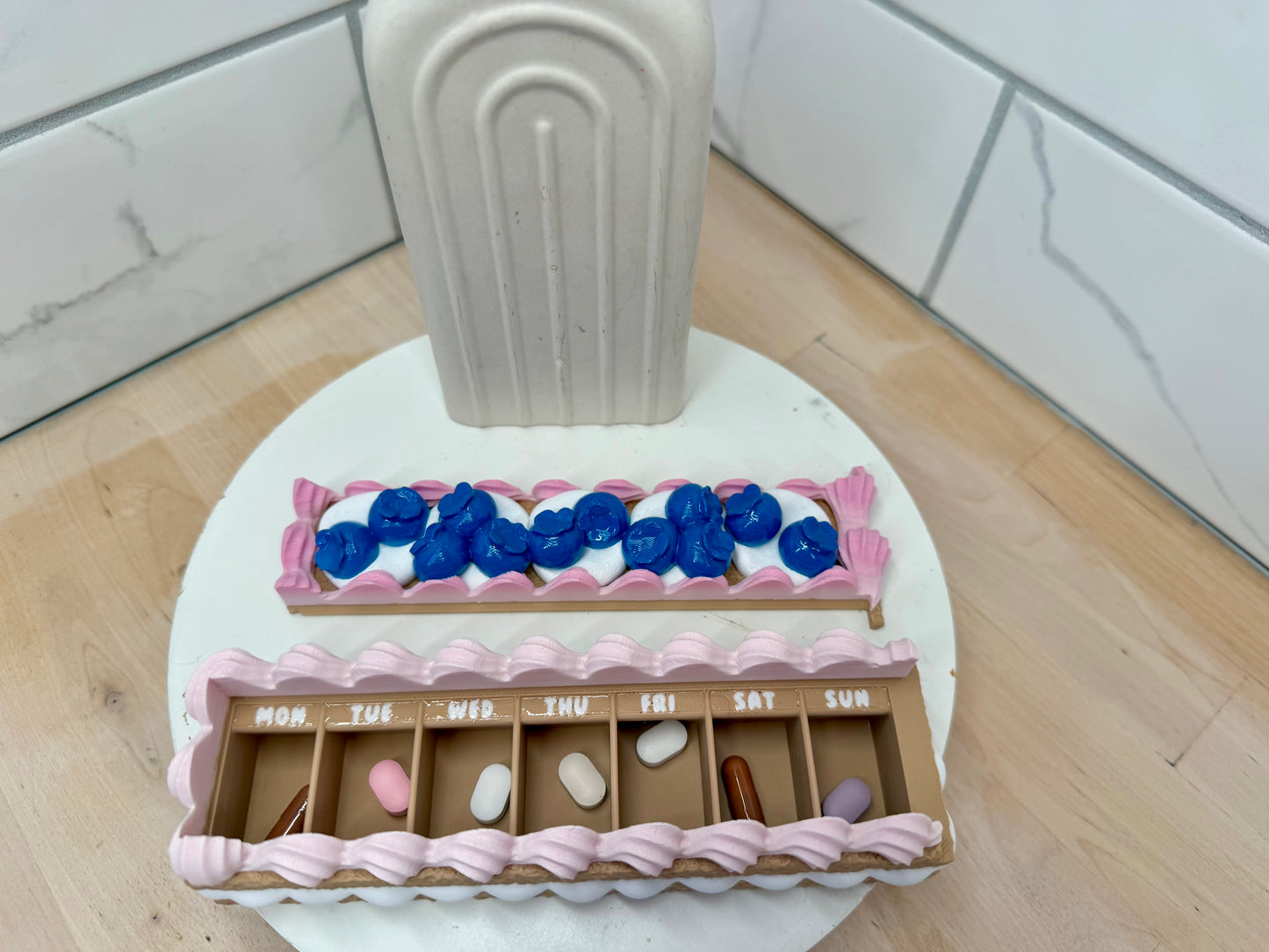 Strawberry Or Blueberry Cake Weekly Pill Case