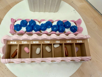 Strawberry Or Blueberry Cake Weekly Pill Case