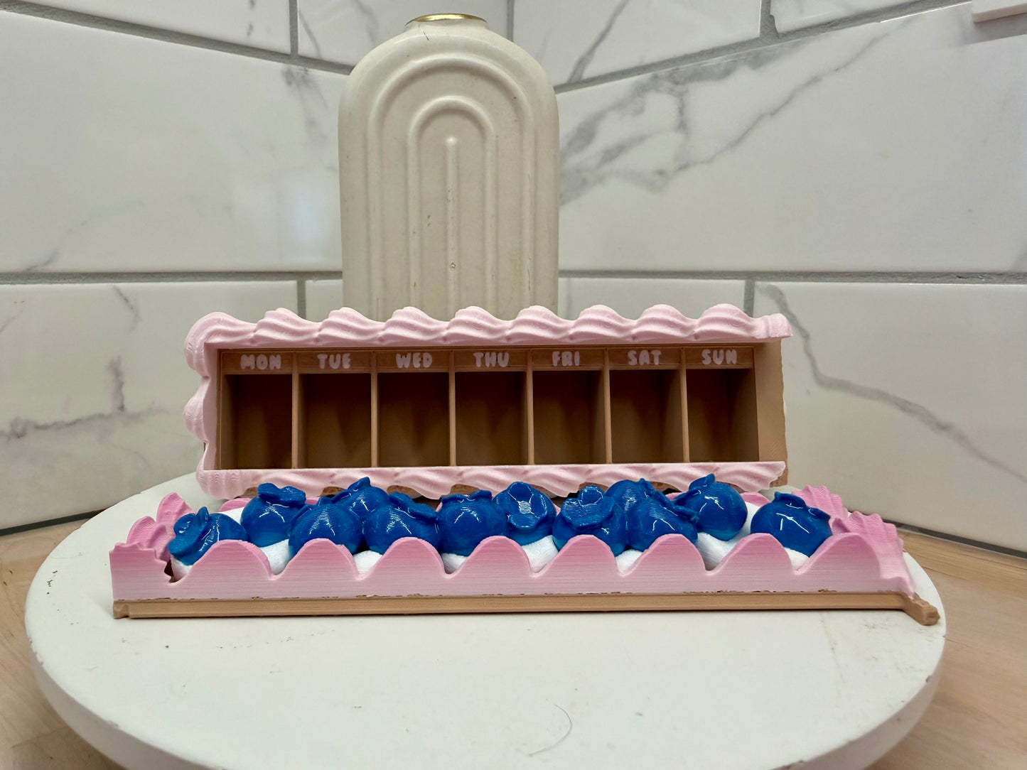 Strawberry Or Blueberry Cake Weekly Pill Case