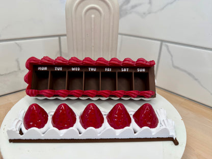 Strawberry Or Blueberry Cake Weekly Pill Case