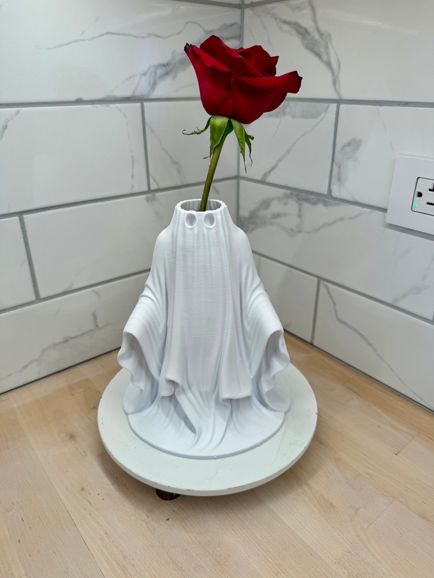 Victorian Ghost Floral Vase