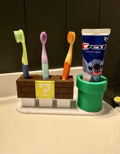 Super Mario Inspired 3 Toothbrush Holder