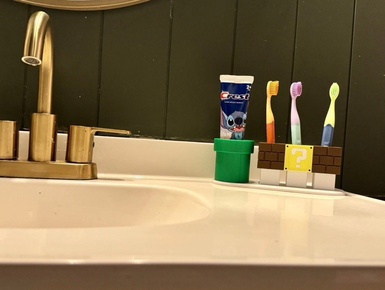 Super Mario Inspired 3 Toothbrush Holder