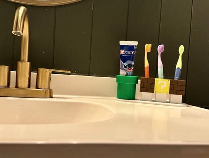Super Mario Inspired 3 Toothbrush Holder