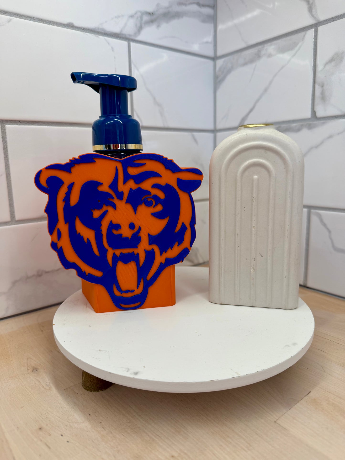 Football Orange & Blue Bears Inspired Soap Holder