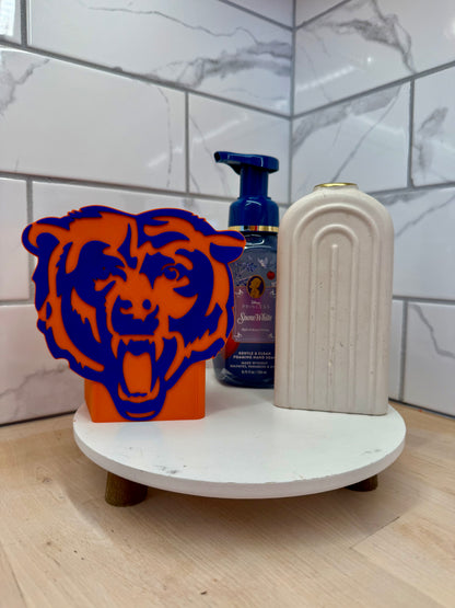 Football Orange & Blue Bears Inspired Soap Holder