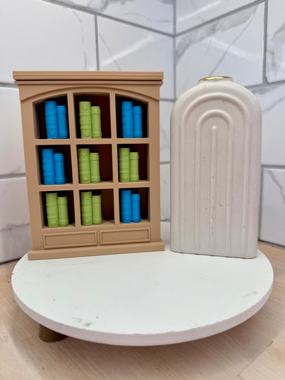 Book Shelf With Books Tic Tac Toe Game