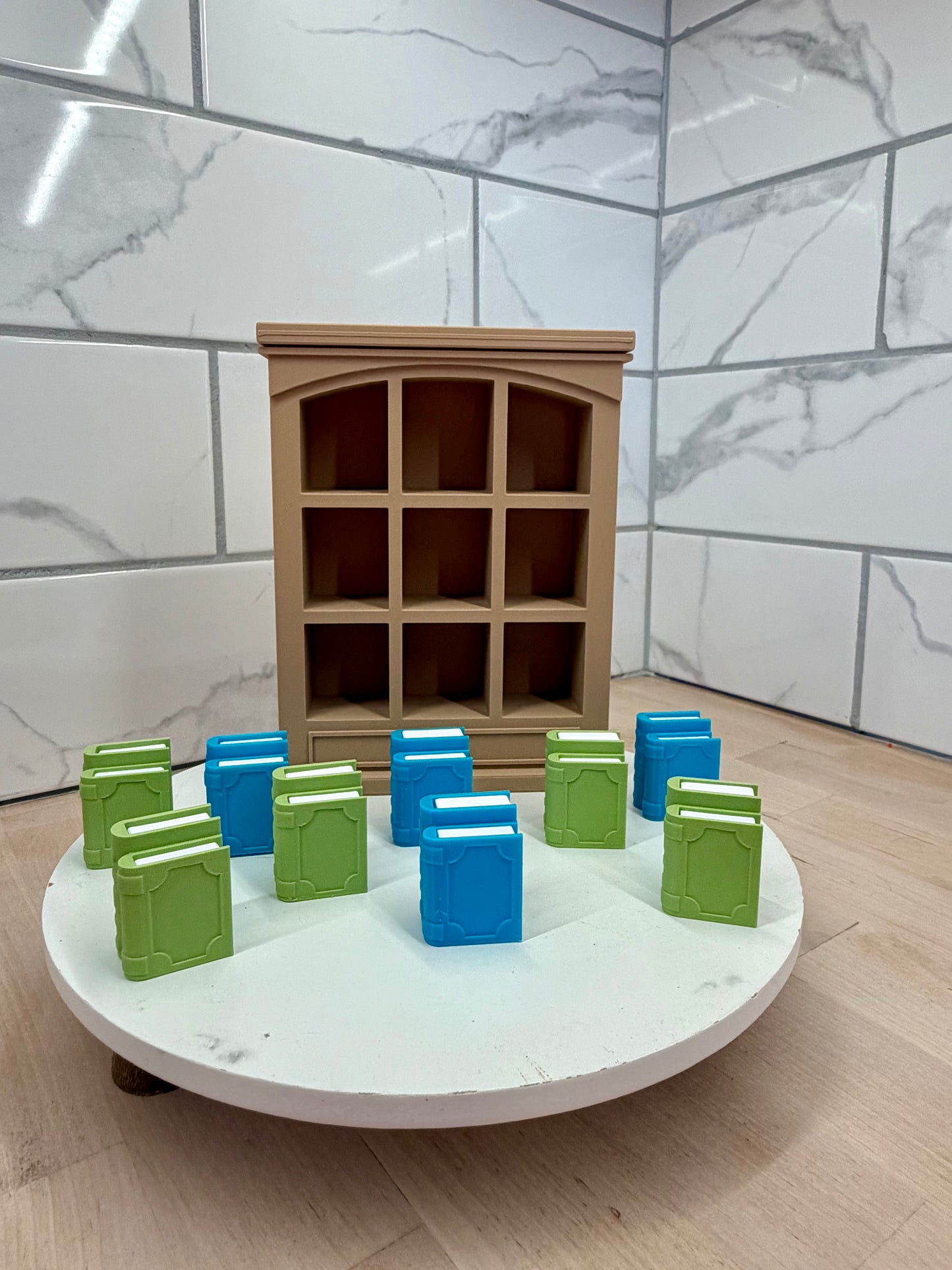 Book Shelf With Books Tic Tac Toe Game