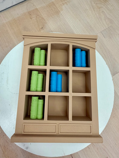 Book Shelf With Books Tic Tac Toe Game