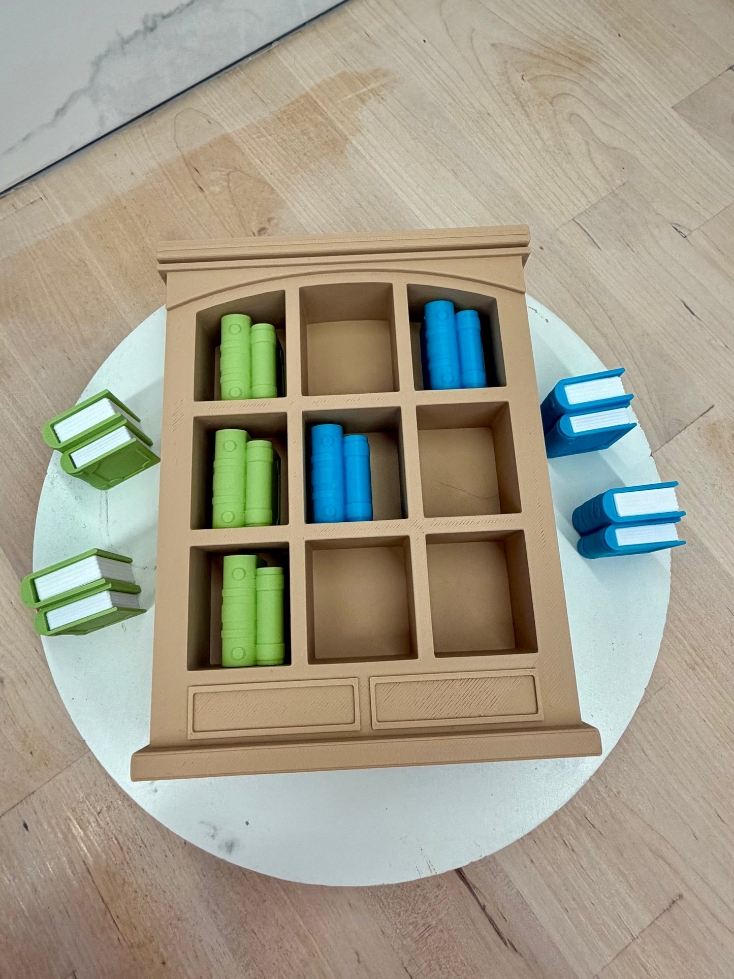Book Shelf With Books Tic Tac Toe Game