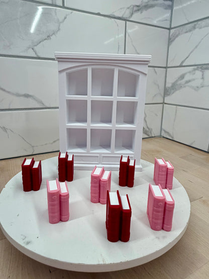 Book Shelf With Books Tic Tac Toe Game