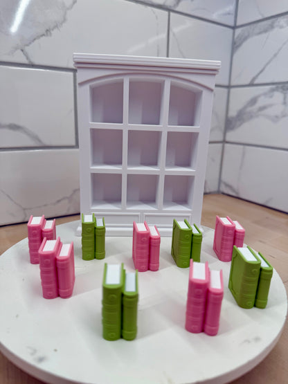 Book Shelf With Books Tic Tac Toe Game