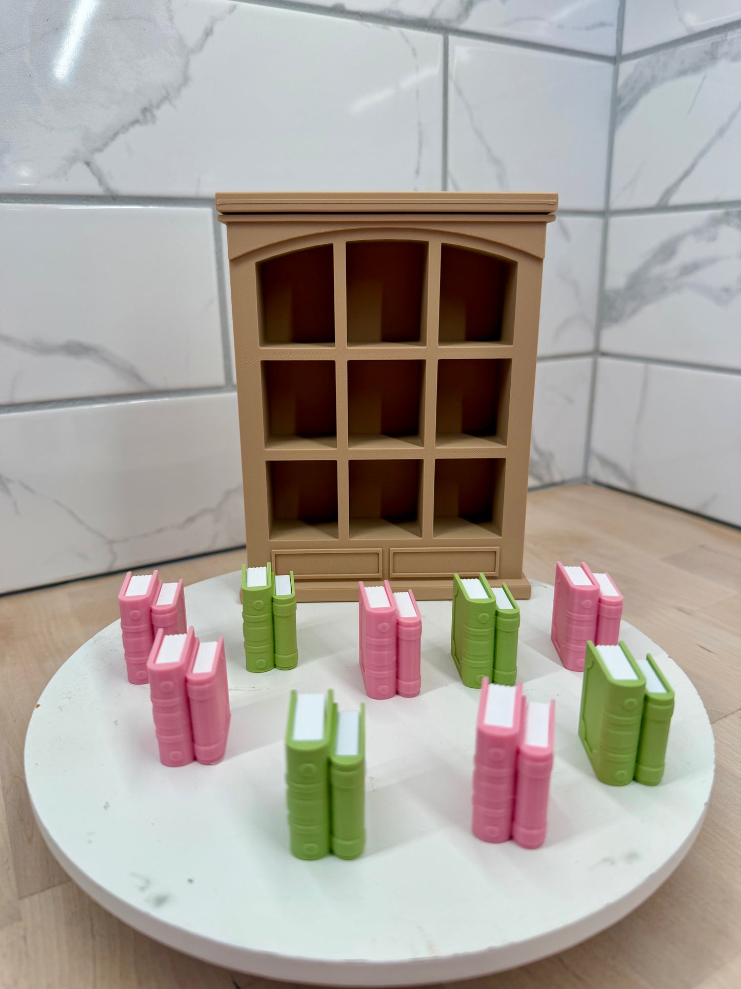 Book Shelf With Books Tic Tac Toe Game