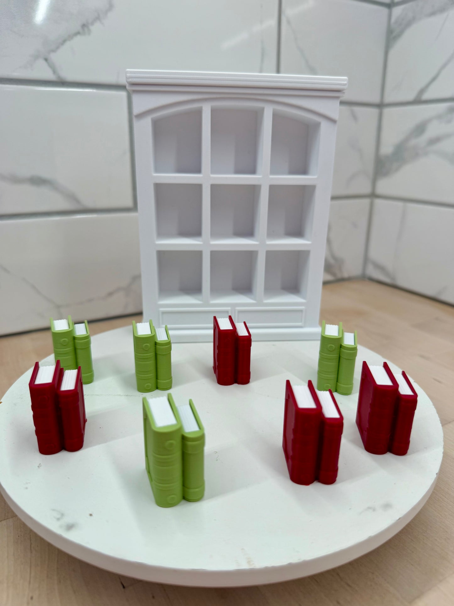 Book Shelf With Books Tic Tac Toe Game