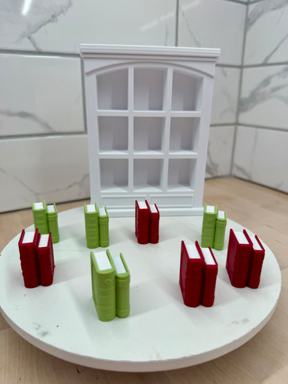 Book Shelf With Books Tic Tac Toe Game