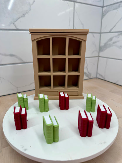 Book Shelf With Books Tic Tac Toe Game