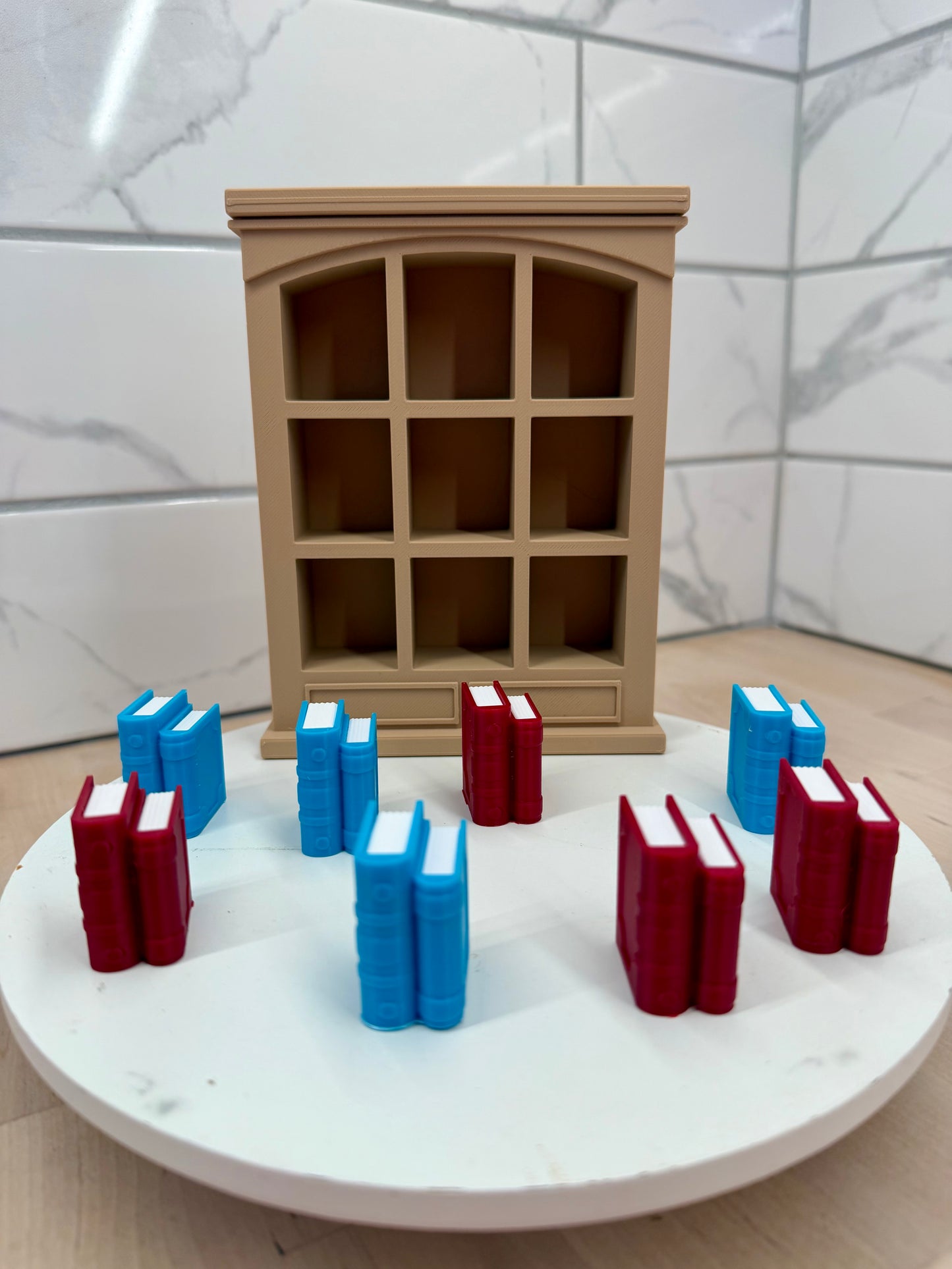 Book Shelf With Books Tic Tac Toe Game