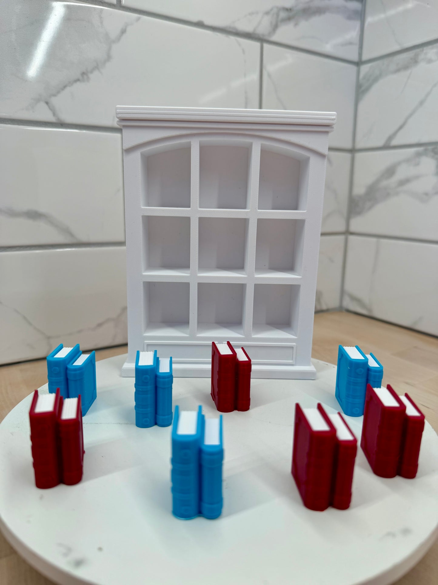 Book Shelf With Books Tic Tac Toe Game