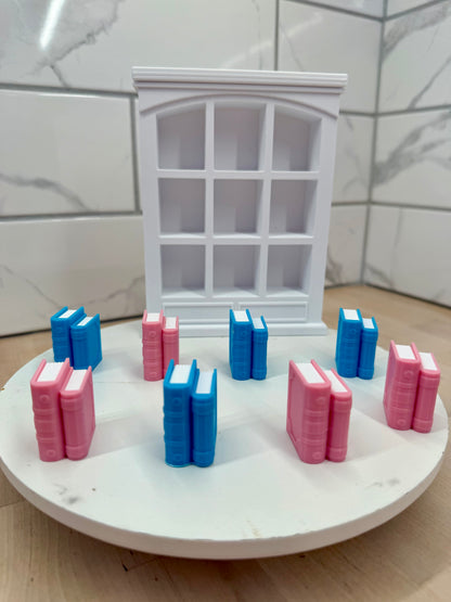 Book Shelf With Books Tic Tac Toe Game