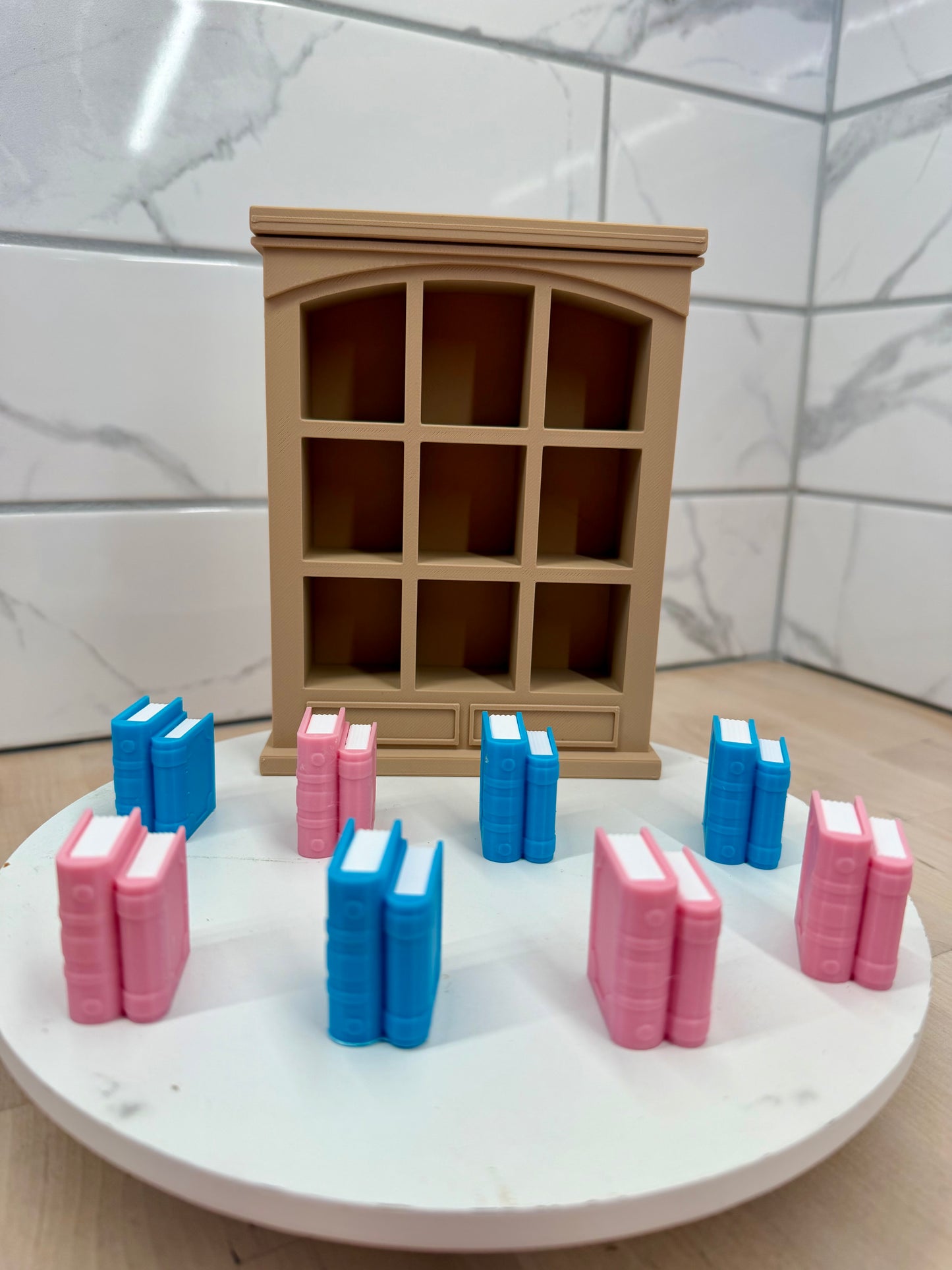 Book Shelf With Books Tic Tac Toe Game