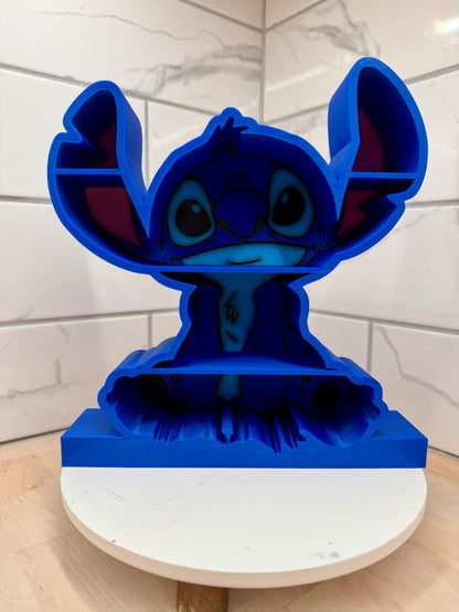 Blue Alien Mini Figure Display Shelf